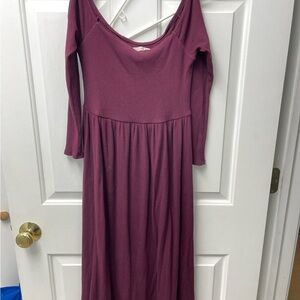Urban Outfitters Deep Purple Long Sleeve Dress